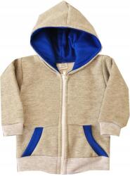  Meleg kapucnis melegítőfelső szürke 116cm (BB0278/280/SZ/116)