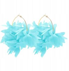 Kokonet Arany karika fülbevaló világoskék pasztell szín Gyönyörű a ruhához (3-0396)