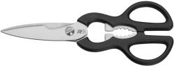 WMF Foarfece de bucatarie WMF 21 cm, foarfece de uz casnic cu margine de ferastrau, foarfece de bucatarie, otel inoxidabil, maner din plastic, foarfece universale cu deschizator de sticle (18.8246.9990)