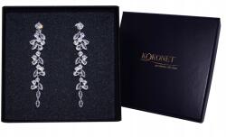 Kokonet Esküvői fülbevaló csipesz ezüst könnyű Swarovski esküvőre (ŚLUBNE klipsy SREBRNE kolczyki damskie)