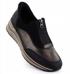 RIEKER Sportcipő, Size 38, fekete-barna, női, cipzáros (N9553-25)
