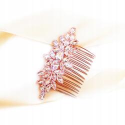 Kokonet Esküvői fésű rose gold dekoratív frizura (4-0155)