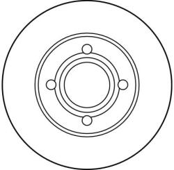 TRW Féktárcsa Vw Első A80 1, 8/2, 0