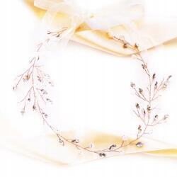 Kokonet Rózsaszín arany Strasszos fejpánt esküvőre (4-0156)