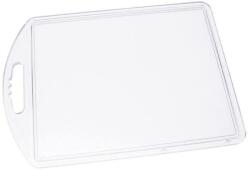 FACKELMANN Tranchierbrett Transparent Tocator din Plastic cu Saftrille 35x25 cm (39293) Tocator