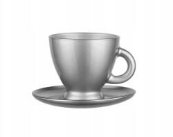 Glasmark Roma Bögre Csészealjjal 230ML Ezüst Metál (50-0404-02-5153-68)
