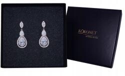 Kokonet Esküvői fülbevaló ezüst könnycsepp áttört elegancia osztály (Kolczyki ślubne srebrne łezki ażur elegancja)