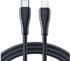 JOYROOM SURPASS adatkábel (Type-C - lightning, 20W, gyorstöltő, 120cm, törésgátló) FEKETE Apple IPAD mini, IPAD mini 4, iPhone 7 Plus 5.5 (S-CL020A11_120_B)