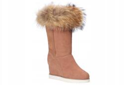  Dimar P028 Szőrmés Csizma Hótaposó Divatos Női Bőr Téli Csizma 39-ES (P028) - allegro - 21 600 Ft