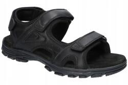 American Club HL160 Flip-flop Papucs Robusztus Férfi Szandál Bőr Talpbetét Fekete 46 (HL160)