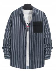 Shein Férfi Ing Kék Csíkos XXL V3G