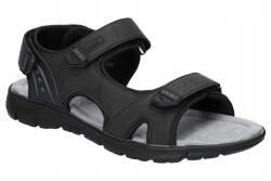 American Club XD114 Könnyű Flip-flop Papucs, Férfi Szandál Bőr Talpbetét Fekete 45 (XD114/24)