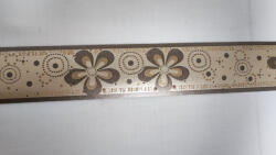 Jász-Iron Barna-arany margaréta mintás bordűr (227-281)