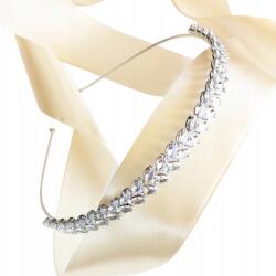 Kokonet Finom, cirkóniás, ezüst színű, Swarovski menyasszonyi hajpánt (4-0118)