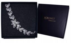 Kokonet Esküvői Karkötő Ezüst finom Virágok szépség esküvő (BRANSOLETA ślubna KWIAT delikatne)