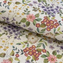  Dekorációs anyag Linenlook Flowers meadow digital print