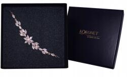 Kokonet Karkötő virágokkal strasszok kristályok rose gold gyönyörű esküvő Osztály (8-0607)