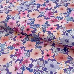  Pamutvászon Significant flowers purple digital print