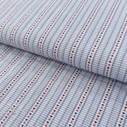  Pamutvászon JACQUARD Hearts light blue