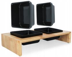 TRIXIE Kerámia tálak kutya-macska állványon víz eledel tál 2x0, 4L (24821)