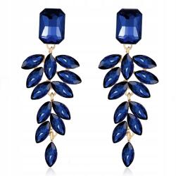 Kokonet Arany-sötétkék fülbevaló bálra, buliba 6cm hosszú (3-0378)