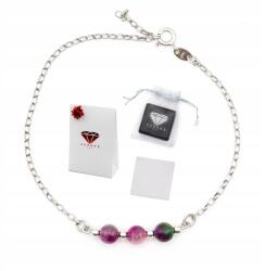  Női karkötő ezüst jáde kövekkel, 925-ös ezüst lánccal, kézzel készített ajándék