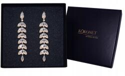 Kokonet Arany fülbevaló levelekkel, ágakkal, csillogó kövekkel (8-0436)