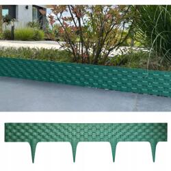 GardenPlast Palisada gyepszegély Rattan 0, 8 mb zöld Kerti (06-021)