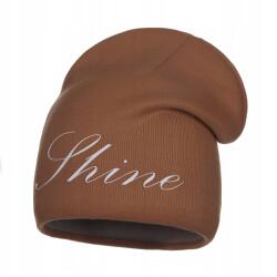 Majka Női Téli Sapka Polár Béléssel Beanie Felirat Shine Barna Majka