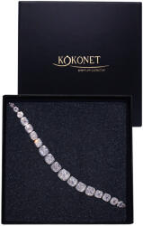 Kokonet Ezüst karkötő Trendy esküvői modern minimalista elegáns (SREBRNA efektowna bransoletka ślub przyjęcie)