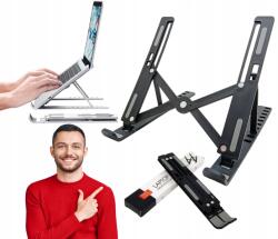 SATIS Laptop És Tablet Tartó Állvány Összecsukható Állítható Univerzális Fekete (FA012)