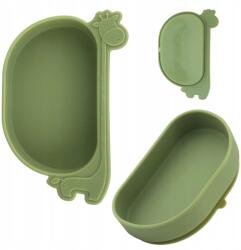 Inn Szilikon Tányér Gyerekeknek Tapadókoronggal, Tálka (talerzyk_zielony)