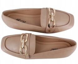  Kényelmes Papucs Alacsony Sarkú Bézs Könnyű Balerina Cipő Női 36-OS (D8_QQ19)