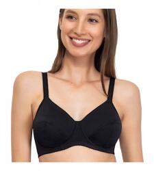 Siélei Puha melltartó merevítőkkel Fekete Kényelmes Nagy Mell Sielei 95D (biustonosz na duży biust wygodny)