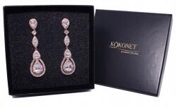 Kokonet Esküvői Fülbevaló glam rose gold Arany mandula könnycsepp (8-0122)