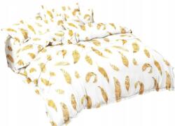 Strefa Spania Ágyneműhuzat 160x200 ágynemű garnitúra fehér arany levelek