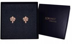 Kokonet Fülbevaló 3d levelek arany a fülnél gyönyörű csillogó Stiftek esküvőre (8-0582)