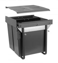 GTV Cos gunoi PRACTI ECO incorporabil, 600 2X34L, soft-close, extractie totala, gri antracit (PB-45-MF2X34-60A) Cos de gunoi