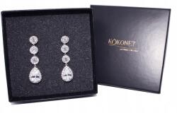 Kokonet Fülbevaló Hosszú lógó mandula Ezüst áa Esküvői (8-0097)