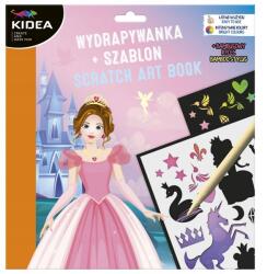 kidea Kreatív kaparós sorsjegy Hercegnők 3 lap Kidea sablonokkal (KWSCKA KSIĘŻNICZKI)