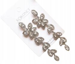 Kokonet Boho esküvői Fülbevaló, hosszú, Virágos, ezüst (3-0268)