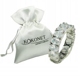Kokonet Swarovski ródiumozott karikagyűrű ezüst méret16 (Obrączka rodowana SWAROVSKI srebrna r.16)