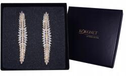 Kokonet Fülbevaló impozáns levelek Arany 18k egyedi Esküvői (8-0415)