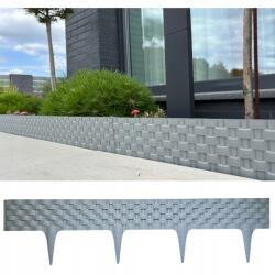 GardenPlast Palisada gyepszegély Rattan 0, 8 mb szürke Kerti (GP11213)