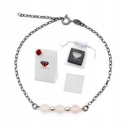  Karkötő Kvarc Rózsaszín Ezüst 925 Oxidált Talizmán Ajándék Kézzel készített - allegro - 13 945 Ft