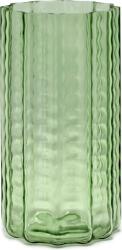 Serax Vază Waves cilindrică, 28 cm, verde (B0822011)