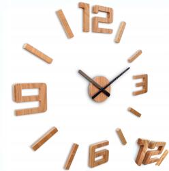 ModernClock Fa tölgyfa falióra öntapadós nappaliba nagy 75cm (WoodExpert)