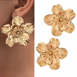 Kokonet Arany csillogó virágok fém tükör látványos elegáns kiegészítő (KOLCZYKI złote kwiaty przy uchu)