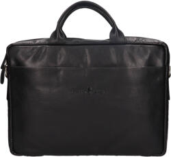 Greenwood Geantă de laptop din piele Greenwood Amos - neagră