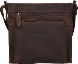 Greenwood Geantă de mână crossbody din piele Greenwood Stefni - maro închis